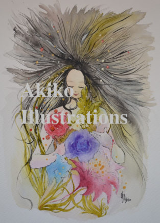 A gift of flowers for the spirit of the river