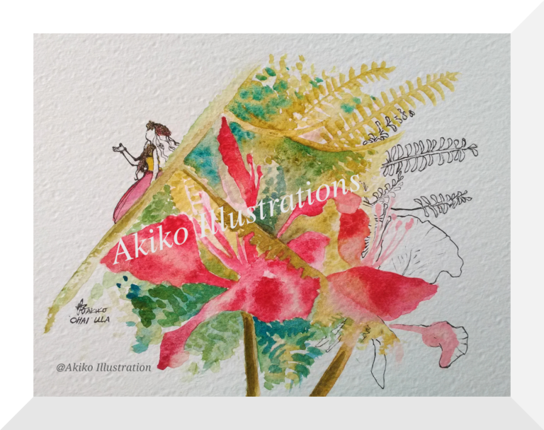 Hula dancer - Ohai Ula-16cm x 23cm